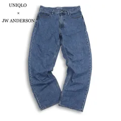 25SS★ UNIQLO × JW ANDERSON ユニクロ JWアンダーソン ウォッシュ加工 ストレート ジーンズ デニム パンツ Sz.32 メンズ