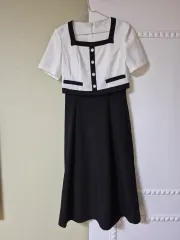 バイカラー ブラック アンド 白 ONE PIECE