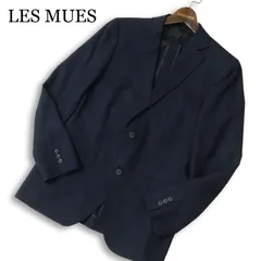 LES MUES レミュー 春夏★ 背抜き アンコン サマー テーラード ジャケット Sz.92Y5 メンズ 紺 ネイビー