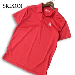 SRIXON スリクソン ゴルフ 春夏★ 半袖 ロゴ刺繍 ストレッチ ポロシャツ Sz.S メンズ 赤