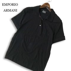 エンポリオアルマーニ EA7 ポロシャツ XL 黒 ビッグロゴ トルコ製