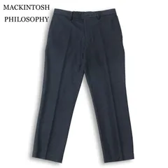 MACKINTOSH PHILOSOPHY マッキントッシュ フィロソフィー 春夏★ ストレッチ テーパード スラックス パンツ Sz.40 メンズ 紺のサムネイル