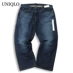 新品 24SS★ UNIQLO ユニクロ USED加工 レギュラーフィット デニム パンツ ジーンズ Sz.40 メンズ 大きいサイズ 特大 未使用