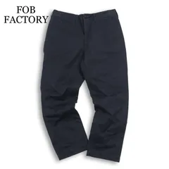 FOB FACTORY エフオービーファクトリー F0514 通年★ テーパード チノ パンツ 日本製 Sz.2 メンズ ネイビーのサムネイル