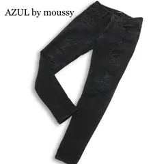 AZUL by moussy アズール マウジー 通年★ ストレッチ ダメージ リペア加工 スキニー デニム パンツ ジーンズ Sz.M メンズ