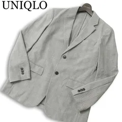 23SS★ UNIQLO ユニクロ 春夏★ 【感動ジャケット】 グレンチェック アンコン テーラード ジャケット Sz.M メンズ グレー