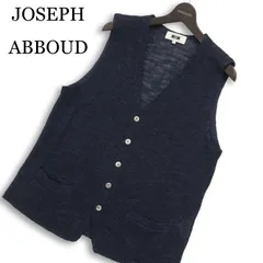 JOSEPH ABBOUD ジョセフ アブード 通年★ メランジ ニット ベスト 大きいサイズ 特大 Sz.2L メンズ ネイビーのサムネイル