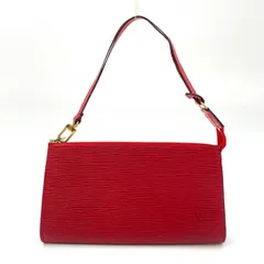 LOUIS VUITTON ポシェットアクセソワール エピ エピ カスティリアンレッド レザー レッド ハンドバッグ ゴールド M52947
