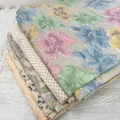 紬 白地 着物 正絹 5着 着物まとめ売り リメイク材料  s-137
