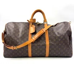 LOUIS VUITTON キーポル バンドリエール60 モノグラム モノグラム レザー×PVC ブラウン ボストンバッグ ゴールド M41412 