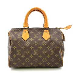 LOUIS VUITTON スピーディ25 旧型 モノグラム モノグラム レザー×PVC ブラウン ハンドバッグ ゴールド M41528 