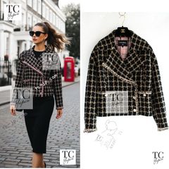 シャネル カーディガン CHANEL 22PF ブラック マルチ ミックス
