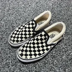VANS チェッカーボード スリッポン ブラック/白 225