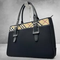 BURBERRY トートバッグ ノバチェック ナイロン レザー A4 2697