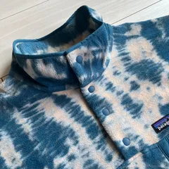 入手困難 パタゴニア 2XL タイダイ シンチラ スナップT  Wavy blue synchilla ヴィンテージ 古着 レアカラー