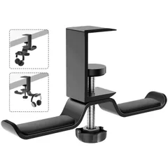 【数量限定】多機能 ホルダー ダブルハンガー 360度回転 スタンド バッグ/ケーブル/イヤホン/ヘッドホン等の小物掛け Sony ヘッドホン Audio-Technica Gaming クランプ式 PS5 PS4 アルミ製 Playstation Panas