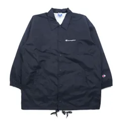 Champion 90年代 オーバーサイズ コーチジャケット M ブラック ナイロン メッシュライナー スクリプトロゴ