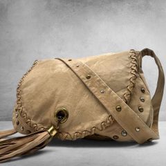TRES トレ Bag Studs ワンショルダー スタッズ ベージュ 2way - メルカリ