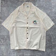 GENE HEAVENS エンブロイダリーシャツ 麻 リネン 刺繍 五分袖シャツ 
