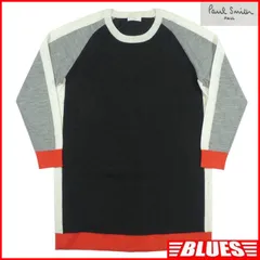 Paul Smith ポールスミス セーター ニット XL 切替ニット 黒 ブラック ウール 古着 レディース ニット_セーターサイズXL一覧←SEULB屋着古← NS672のサムネイル