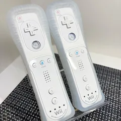 【フルメンテナンス】Wii WiiU リモコンプラス ジャケット付き ホワイト 白色 2個セット aa