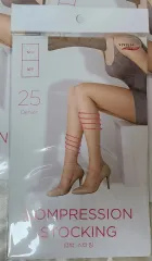 VIVIEN 25デニール 圧迫 パンスト アプリコット色 5枚