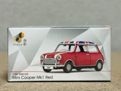 Tiny 香港 微影 toyeast タイニー ミニクーパー 英国 国旗 赤 Mini Cooper Red with Union Jack Roof & White Bonnet Stripes ATC64542 1/50のサムネイル