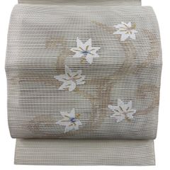 夏帯 紗絽 九寸名古屋帯 横段花文 証紙 未使用 イ6895 | Mercari