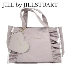 JILL by JILLSTUART ジルバイジルスチュアート フリルトートバッグ パープル ハートキーチャーム付き ガーリー レディース