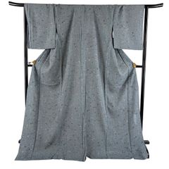 小紋 身丈160.5cm 裄丈63cm 正絹 名品 【中古】 在庫一掃】 小紋 身丈160.5cm 裄丈63cm S 袷 花 地紋 薄黄 正絹 優品