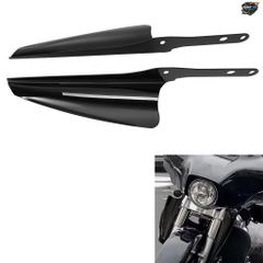 オートバイ用フロントフォークマウントウィンドディフレクター/ウインドシールド（ハーレーツーリング 1995-2023年モデル対応）