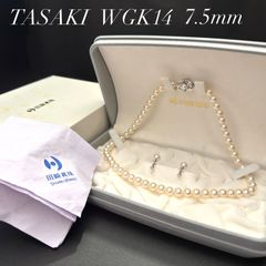 ヤスコ【田崎真珠✨セット】 あこや真珠 8.0 ネックレス イヤリング タ 最高級 WGK14 テリ強】 TASAKI/田崎真珠 あこやパール ネックレス