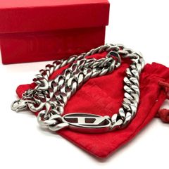 海*！様 DIESEL　チェーンネックレス Dロゴ 喜平 ストリート Y2K　4 無骨に、意思を刻む】 DIESEL チェーンネックレス Dロゴ 喜平