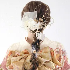 完売しました(｡>ㅅ<｡;)再販は夏以降予定【今だけ☆ベロアリボンプレゼント🎀】 \卒業式に✨/在庫残りわずか(｡>ㅅ<｡;) 【D-64】 髪飾り ドライフラワー リボン 水引 金箔 結婚式 成人式 卒業式  袴 着物 編み下ろし ママ振り