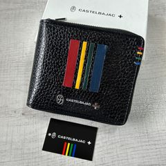 カステルバジャック セミ長財布 二つ折り財布 クワトロ 058625 クロ