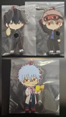 銀魂 3年Z組銀八先生 一番くじ H賞 ラバーストラップキーホルダー 土方（ヒジカタ）、沖田 総悟、銀時