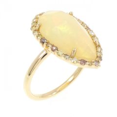 JG37☆高級 ブラックオパール0.41ct ダイヤ pt リング ソ付 - メルカリ