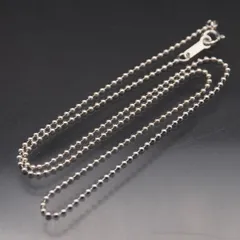 W109 ヴィンテージ SILVER925刻印 ネックレス ボールチェーン デザイン シルバー