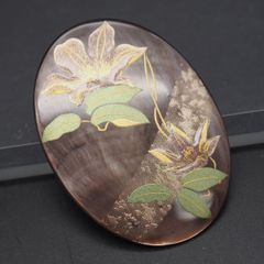 本鼈甲蒔絵付ブローチ、ペンダント - メルカリ