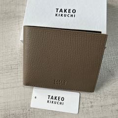 新品未使用）タケオキクチ グラスゴー 二つ折り財布 ☆カーキグリーン