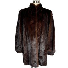 SAGA MINK 毛皮ロングコート ダークブラウン - メルカリ