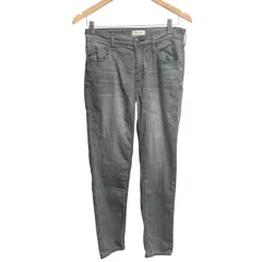 ヤヌーク YANUK スキニーパンツ ボトムス ロゴボタン グレー 26