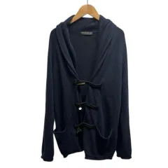 トゥモローランド トリコ TOMORROWLAND tricot トグルボタン ショールカラーカーディガン ニットトップス Lサイズ ネイビー