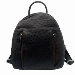 クロコダイル型押し★ リュック センター取 ネイビー レザー マット加工 クロコダイル型押し☆ リュック センター取 ネイビー レザー マット