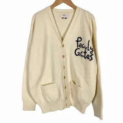 パーリーゲイツ PEARLY GATES カーディガン ニット ゴルフウェア 長袖 ウール100% 白 ホワイト S