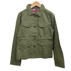 トミーガール tommy girl ミリタリージャケット カーキ 無地 長袖 Sサイズのサムネイル