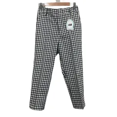 ロペピクニック ROPE Picnic タグ付き ギンガムチェック柄パンツ イージー 裾スリット ブラック ホワイト サイズ36 S相当