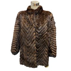 Rambulton ランブルトン ミンク レディース ファーコート キザミ XL