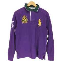 ポロバイラルフローレン Polo by RALPH LAUREN 90S CUSTOM FIT ビッグポニー エンブレム刺繍 ナンバリング ラガーシャツ メンズ import：M 