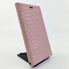 手帳型ケース iPhone X XS PUレザー ピンク シボ加工 マグネット式 スタンド カード収納